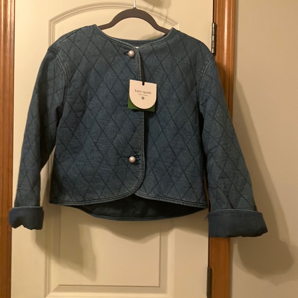 ♠️ Kate Spade Women’s  Blue Quilted Jacket ♠️